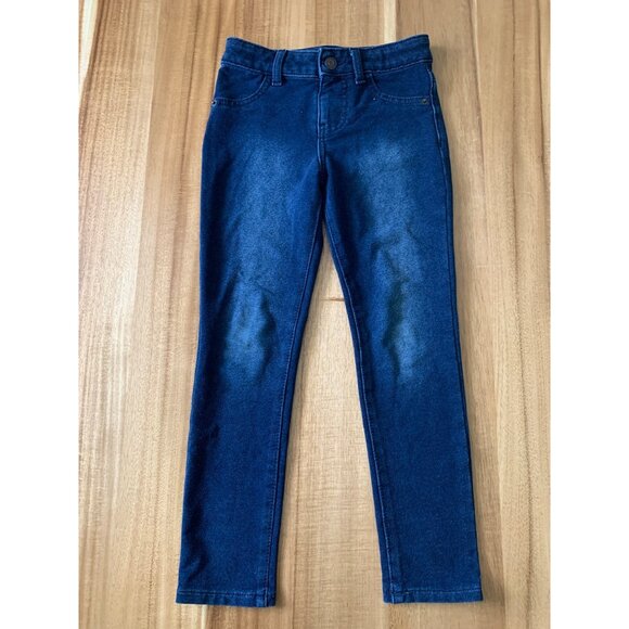 Cat & Jack Girls Blue Denim Leggings Cotton Blend Stretchy Size Small 6-6X - Picture 1 of 11
